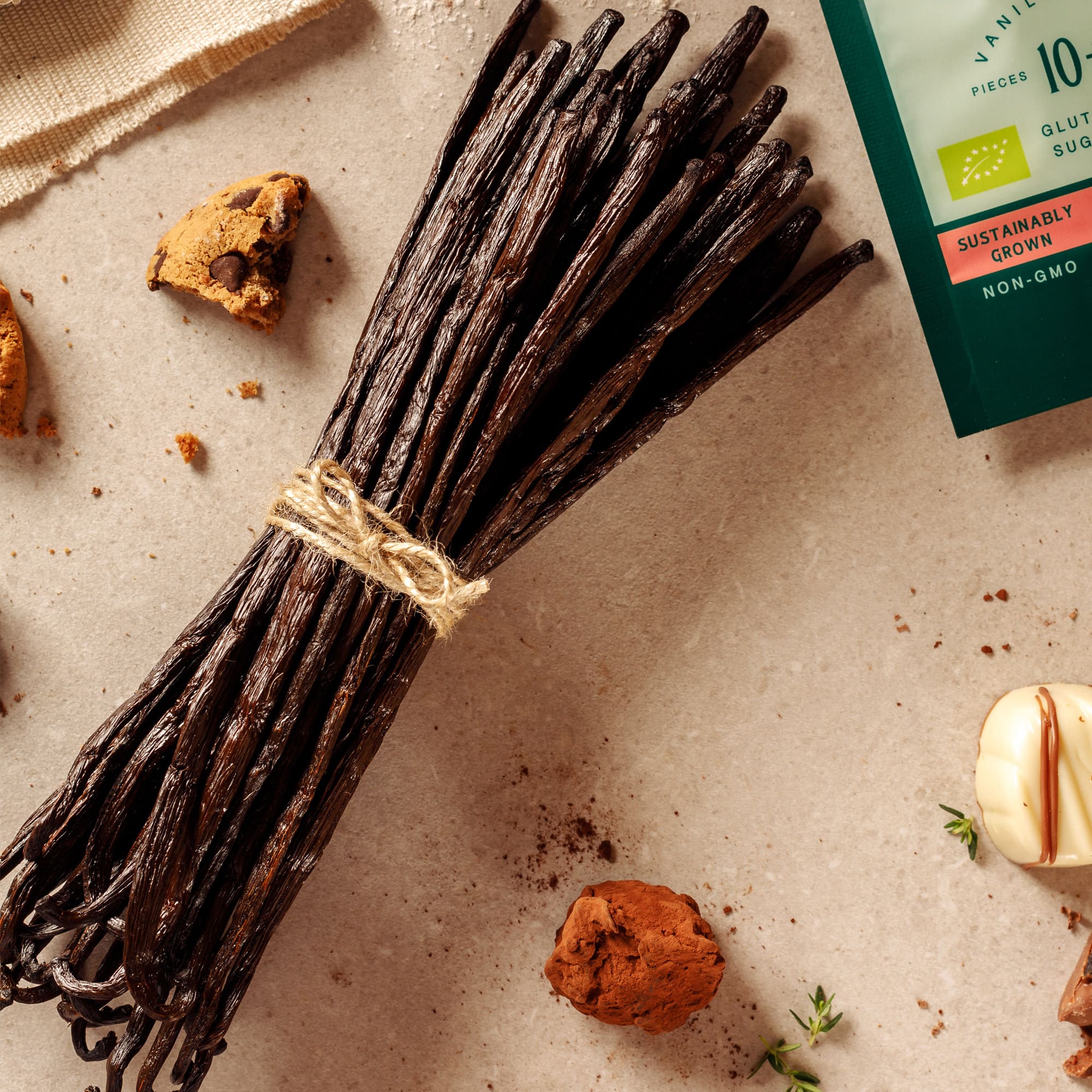 Organic Madagascar Gourmet Vanilla Beans (14-18 cm)