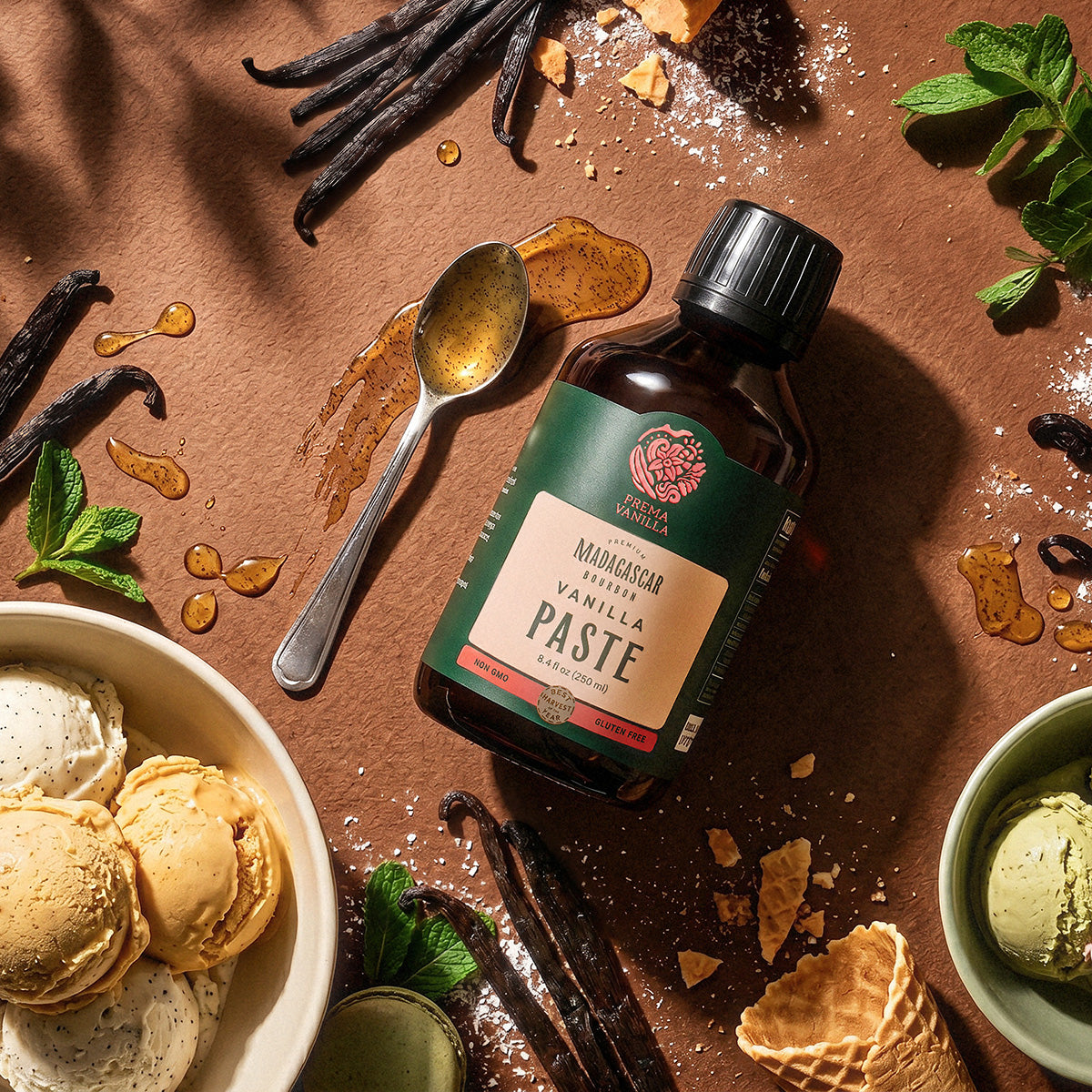Pure Madagascar Bourbon Vanilla Extract paste with Seeds